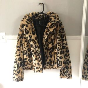 Leopard Faux Fur Coat